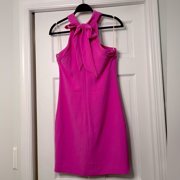 TRINA TURK • MAGICAL TWIST • BARBIE PINK MINI DRESS - Picture 2 of 6